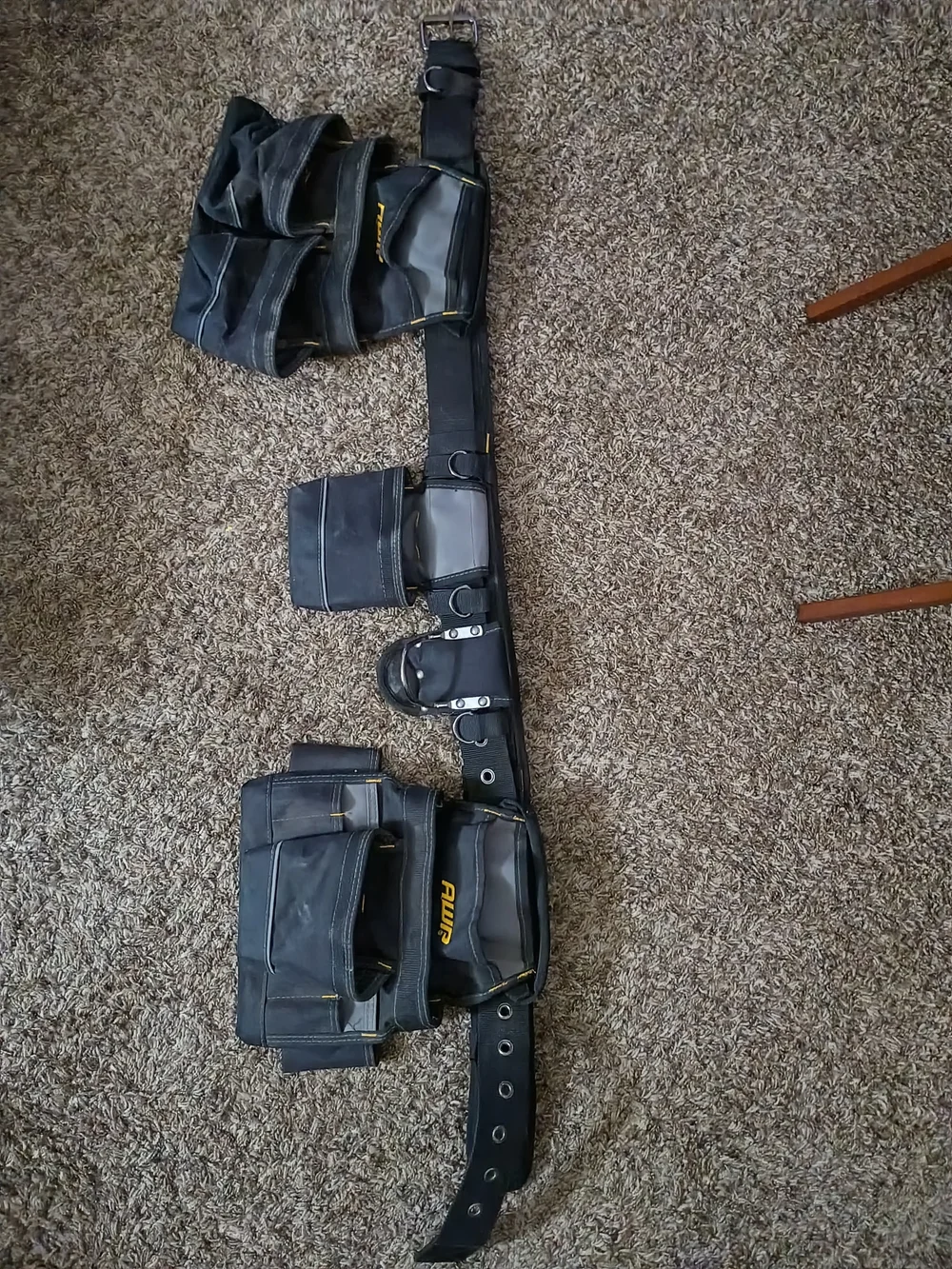 AWP Rig Black Tool Belt with Multiple Pouches
